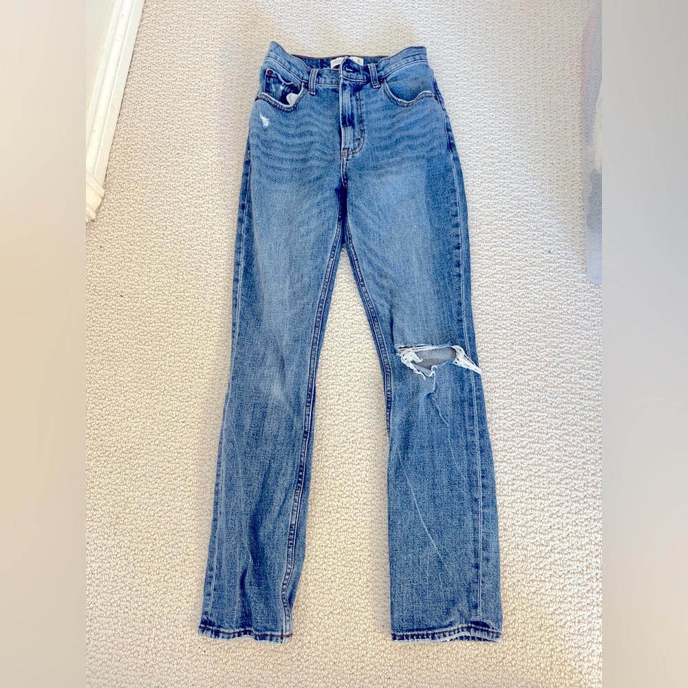 Abercrombie jeans 90’s slim straight ultra high rise 24/00S